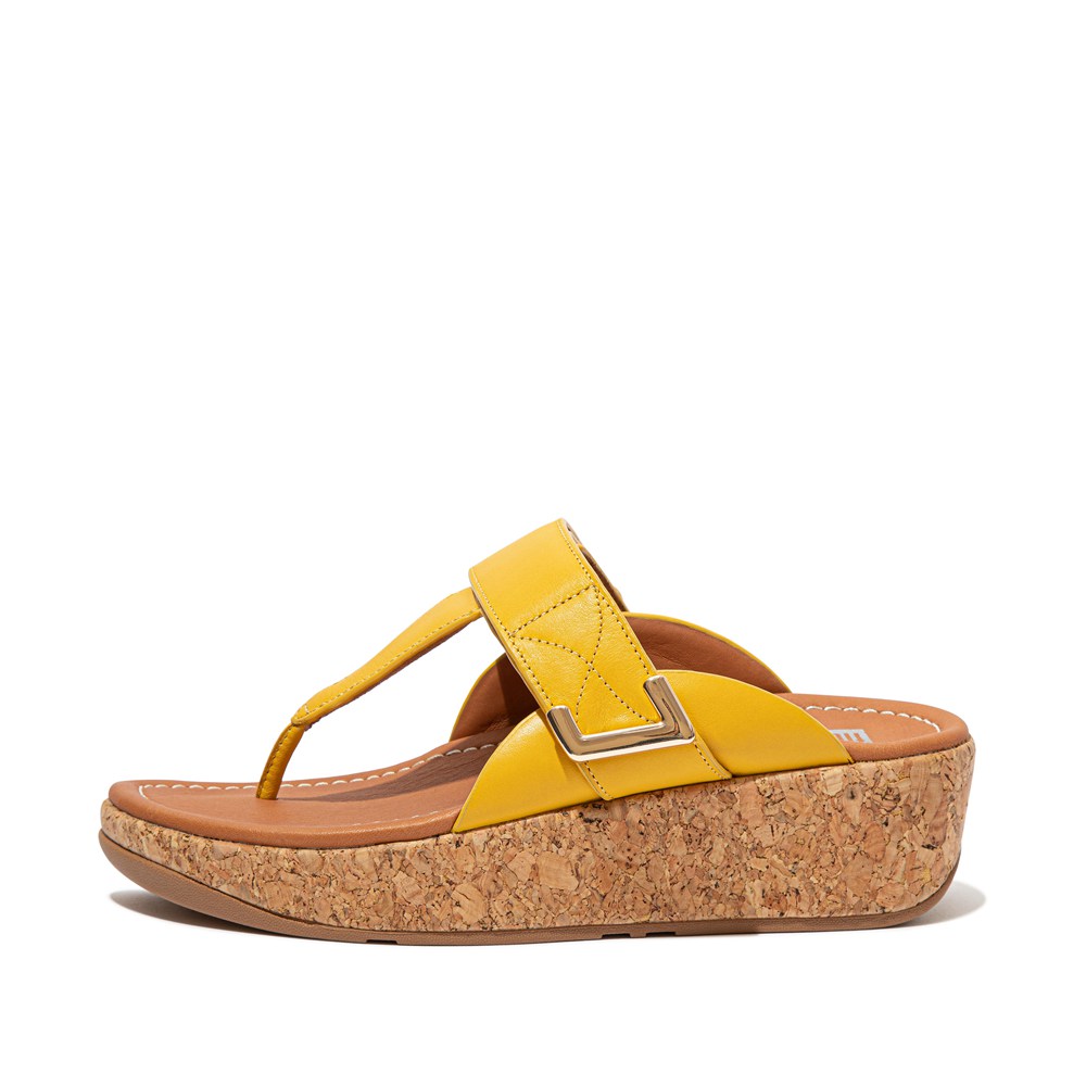 Fitflop Womens Sandals Yellow - Remi Adjustable Toe-post - OH4913658